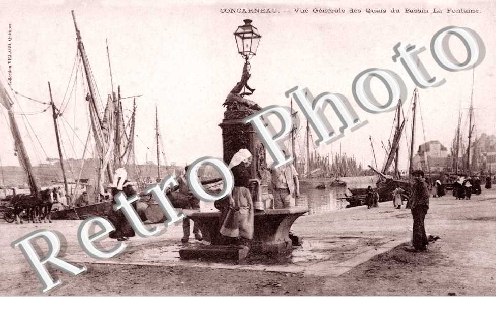 Vue generale des quais du bassin La Fontaine