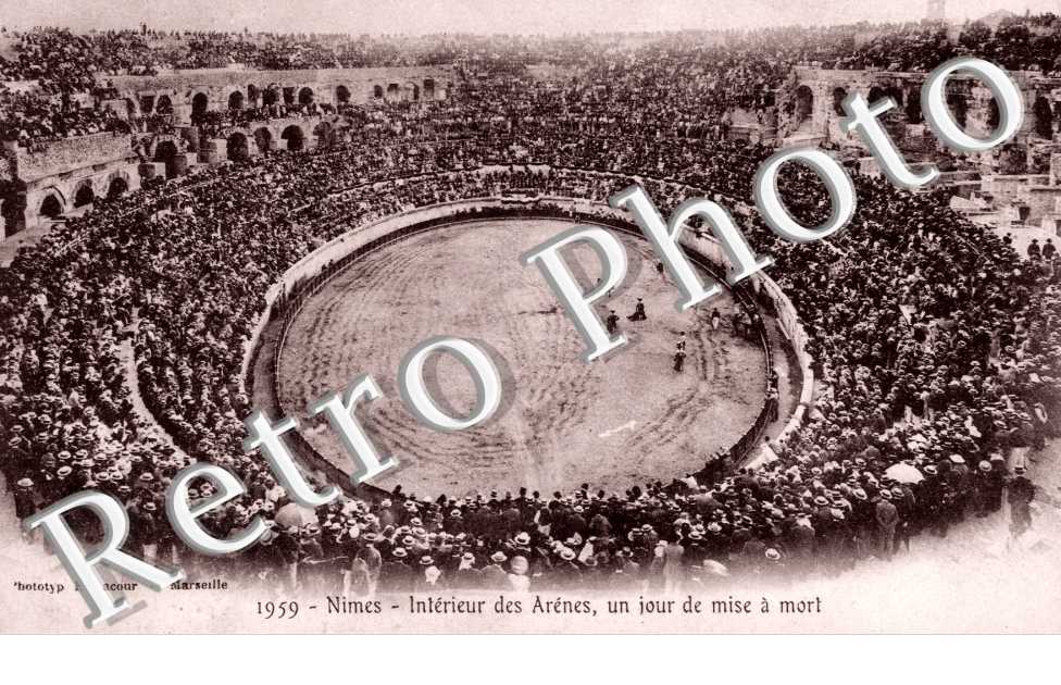 Interieur des Arenes, un jour de mise a mort