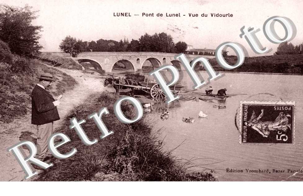 Pont de Lunel - vue du Vidourle
