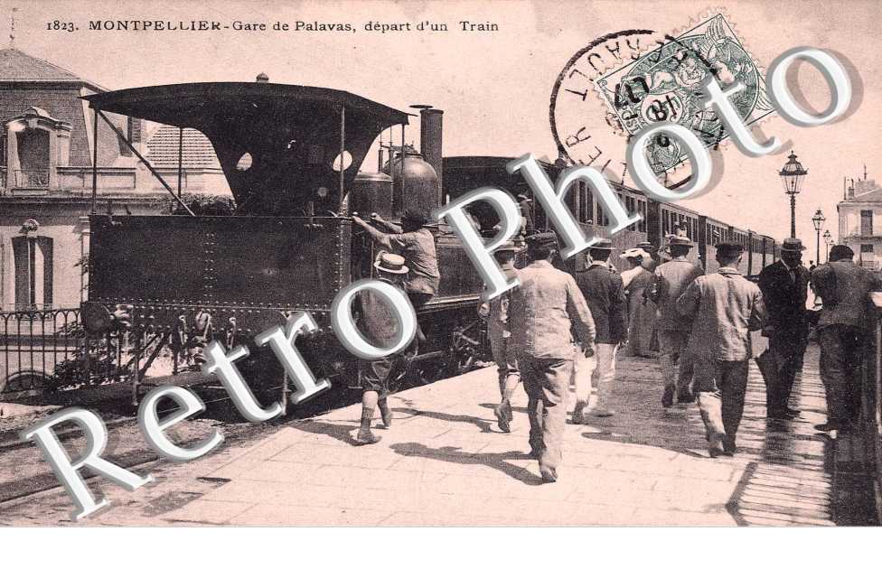 Gare de Palavas Depart d&#039;un train