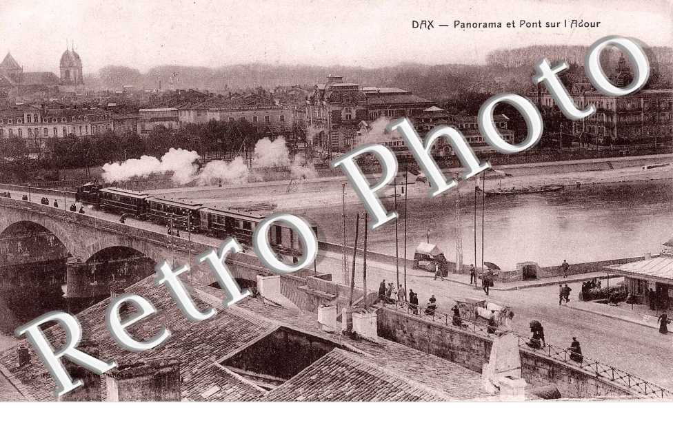 panorama et pont sur l&#039;Adour