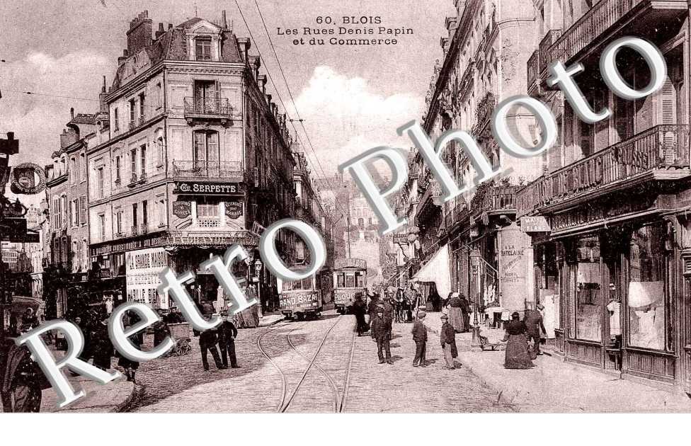les rues Denis Papin et du commerce