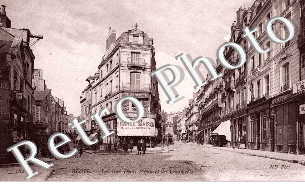 les rues Denis Papin et du commerce