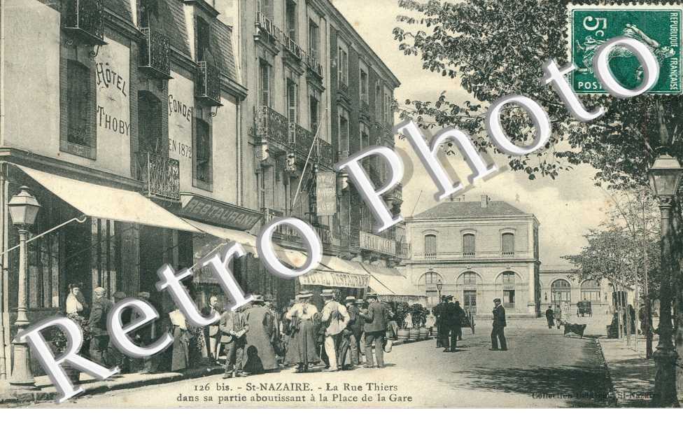 la rue Thiers aboutissant a la place de la gare