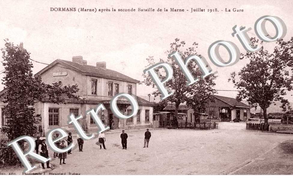 Dormans apres la seconde Bataille de la Marne, Juillet 1918, la Gare