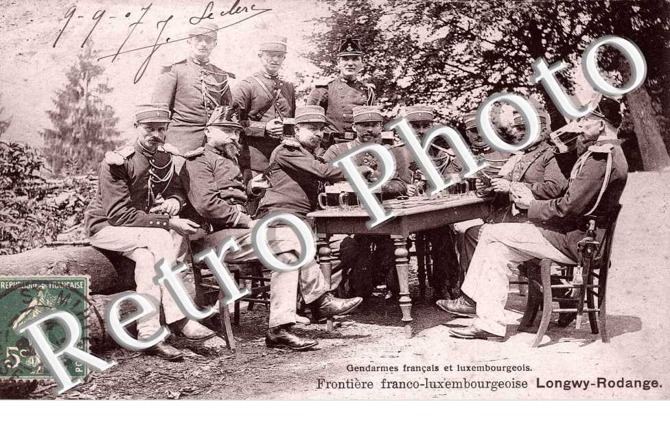 gendarmes francais et luxembourgeois - frontiere