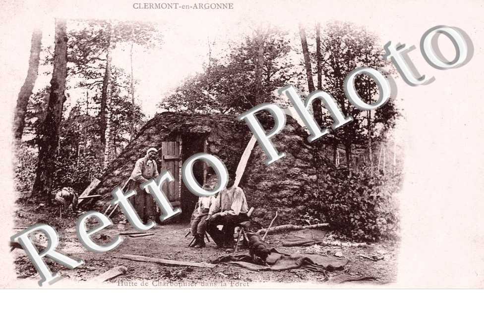 hutte de charbonier dans la foret