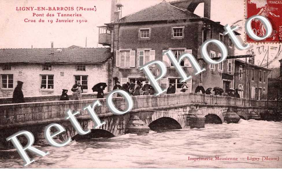 Pont des Tanneries - crue du 19 janvier 1910
