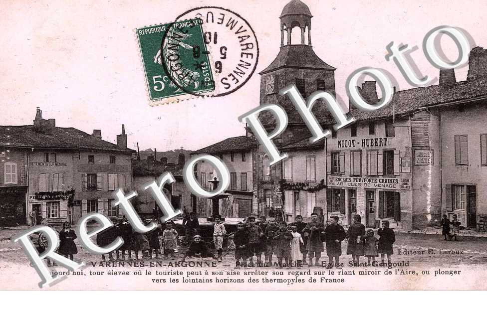 place du marche - eglise Saint Gengould