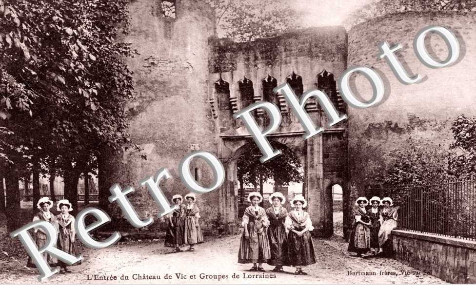 L&#039;Entree du Chateau de Vic et Groupes Lorraines