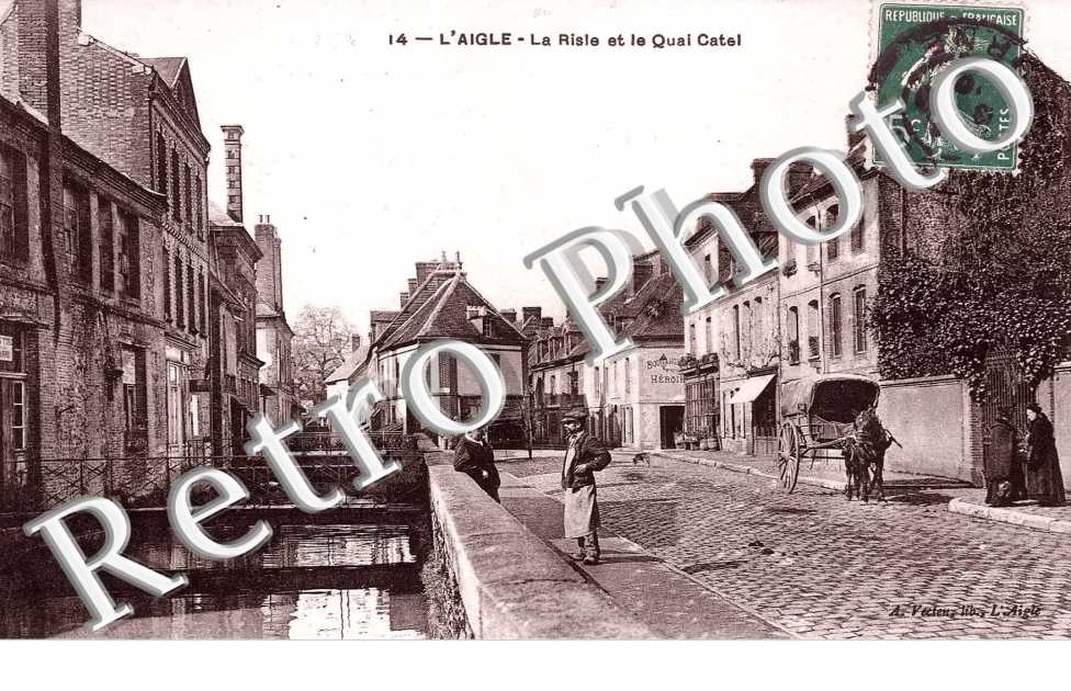 la Risle et le quai Catel