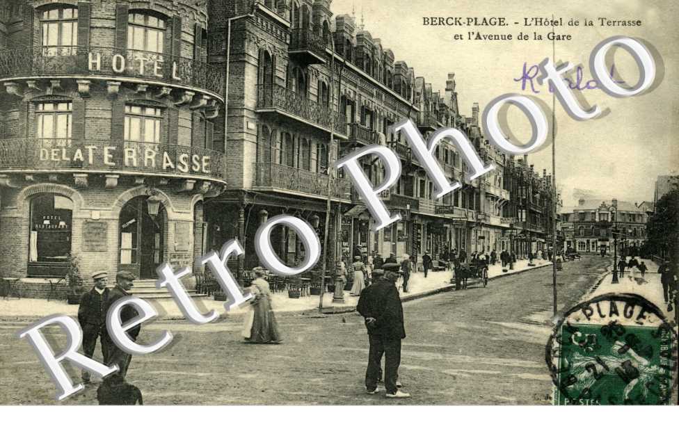 l&#039;hotel de la Terrasse et l&#039;avenue de la Gare