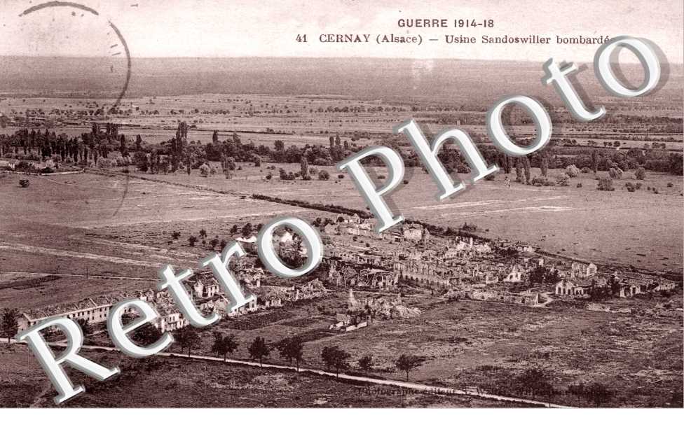 guerre 1914- 1918 usine sandoswiller bombardee