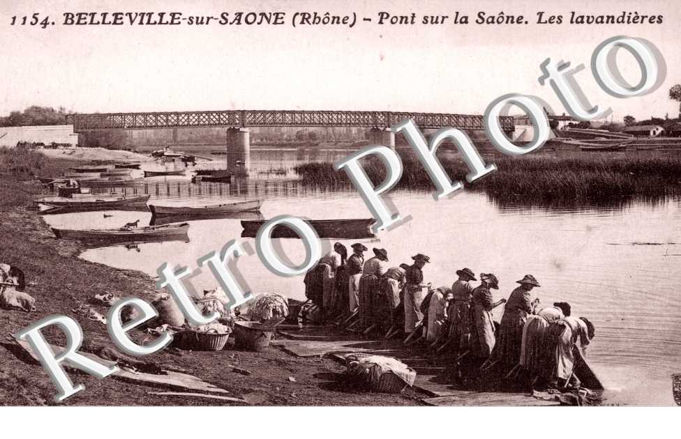 Pont sur la Saone - Les lavandieres