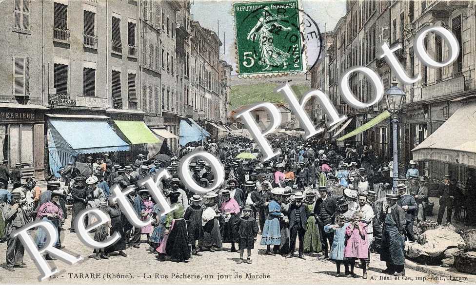 La rue pacherie un jour de marche (couleur)
