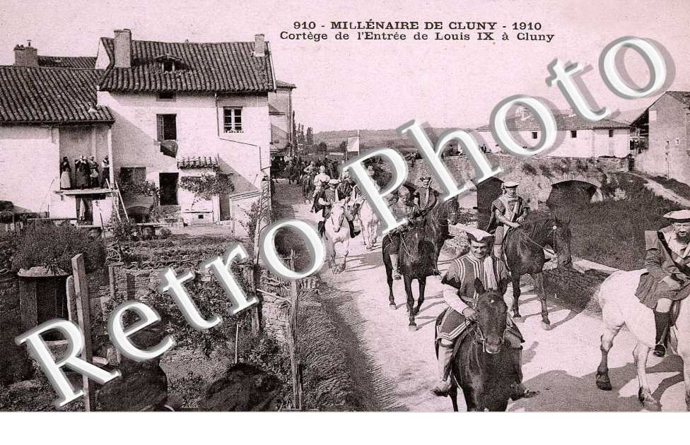 Milinaire de Cluny 1910 - Cortege de l&#039;entree de louis XI