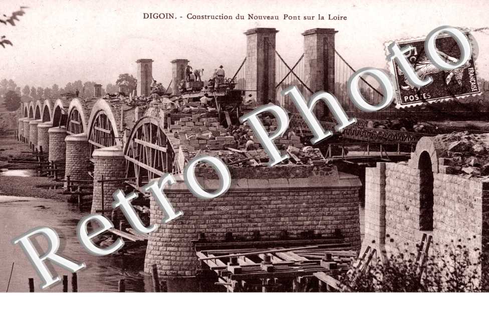 Construction du Nouveau Pont sur la Loire