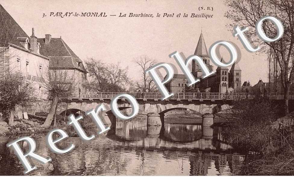 La Bourbince - le pont et la basilique