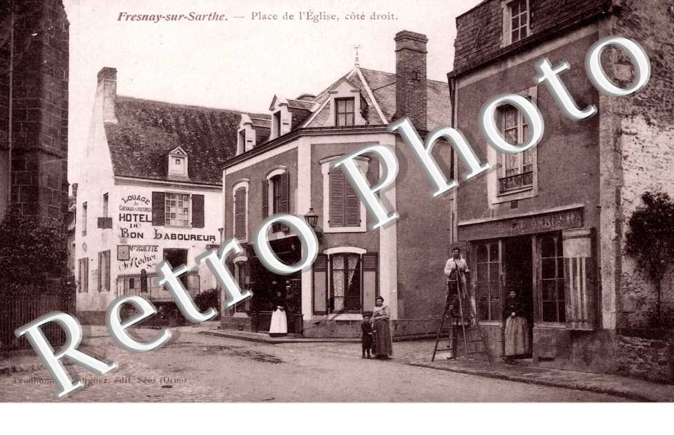 Place de l&#039;eglise - Hotel du bon laboureur - Maison Ruette