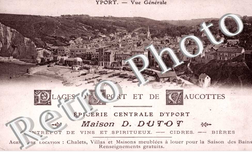 Vue Generale, "Plage d&#039;Yport et de Vaucottes" Epicerie Centrale d&#039;Yport