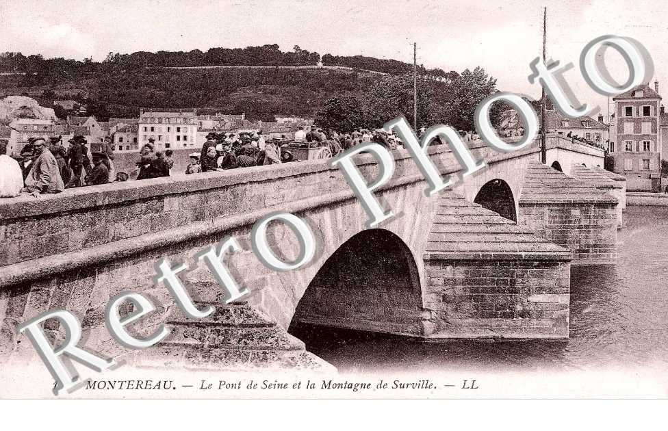 le pont de Seine et la montagne de Surville