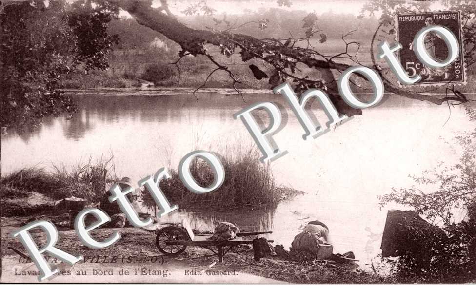 Lavandieres au bord de l&#039;Etang