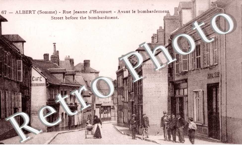 Rue Jeanne d&#039;Harcourt avant le bombardement