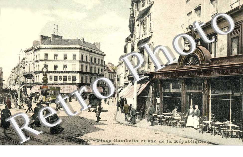 Place Gambetta et rue de la Republique