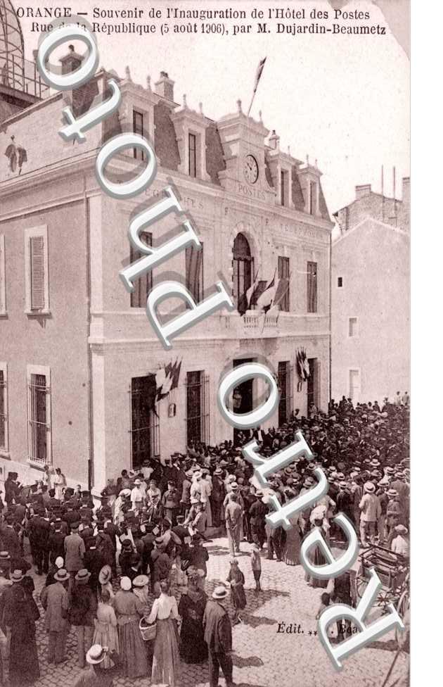Souvenir de l'inauguration de l'hotel des postes