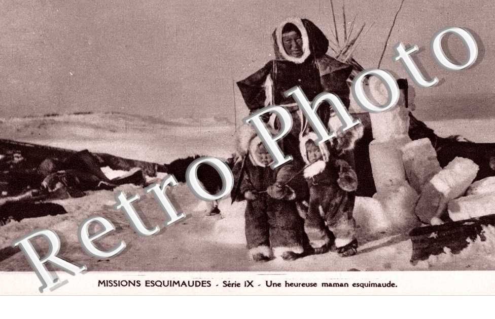 Missions esquimaudes, une maman et ses enfants