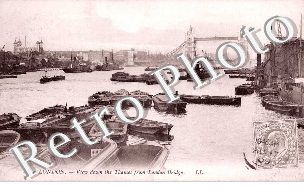 View down the Thames from London Bridge