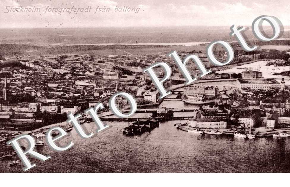 Stockholm fotograferadt fran ballong