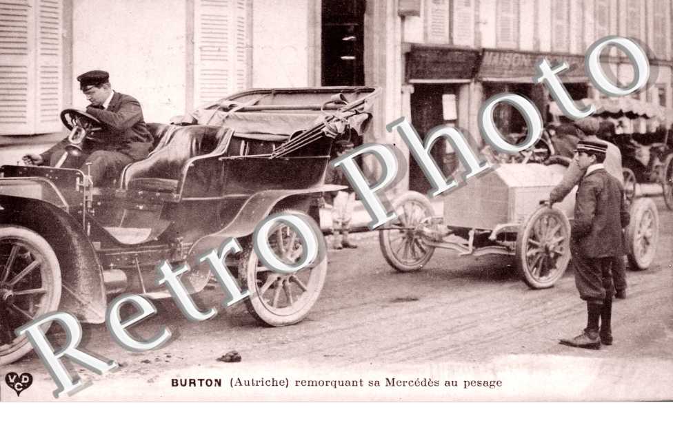 Burton remorquant  sa Merc au pesage