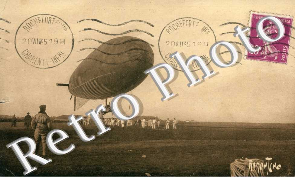 Préparatifs de départ d'un dirigeable