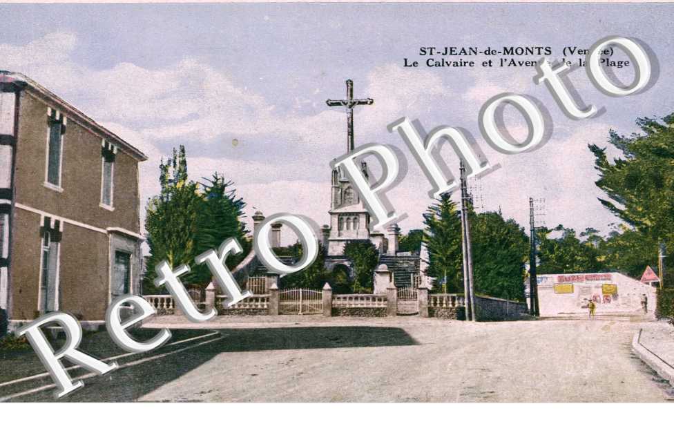 Le calvaire et l'Avenue de la Plage