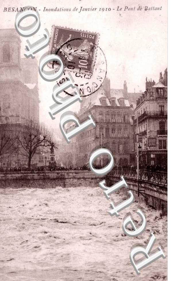 inondations de janvier 1910 Le pont de Battant