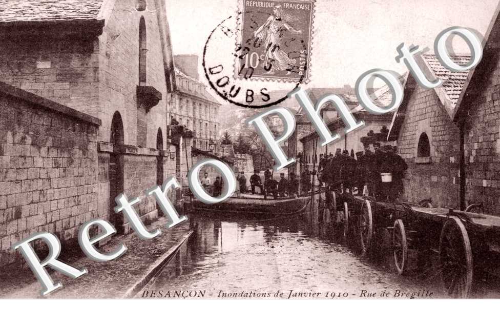 Inondation de Janvier 1910 - Rue de Bregille