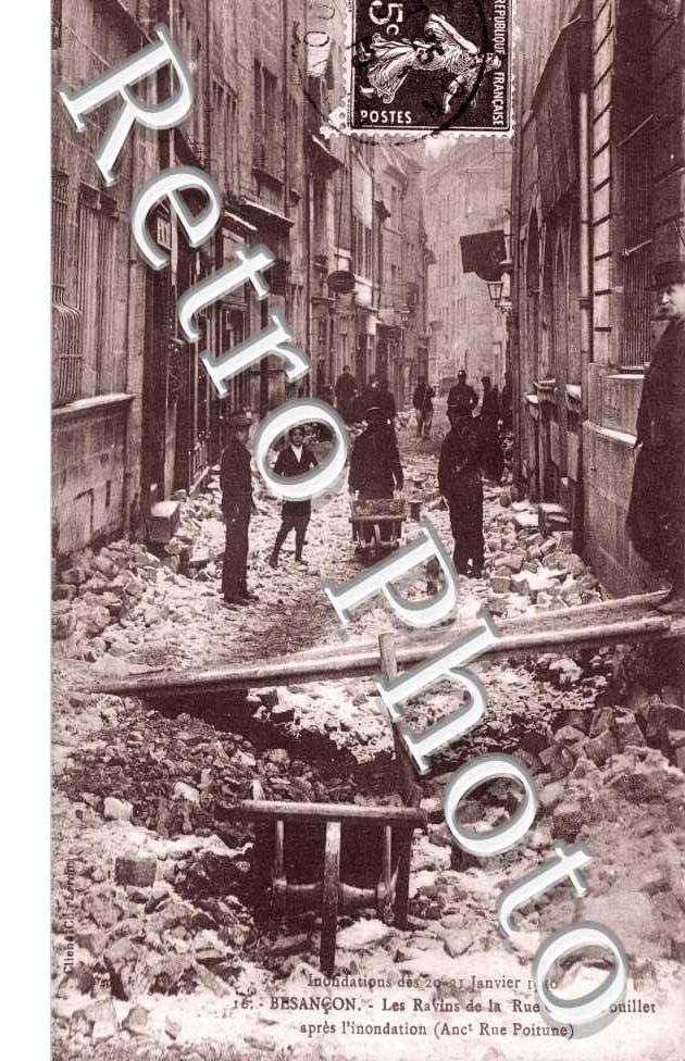 Inondations de Janvier 1910 -  Les ravins de la rue Claude Pouillet