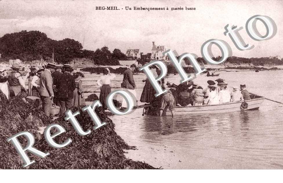 Beg-Meil - Un embarquement a Maree basse