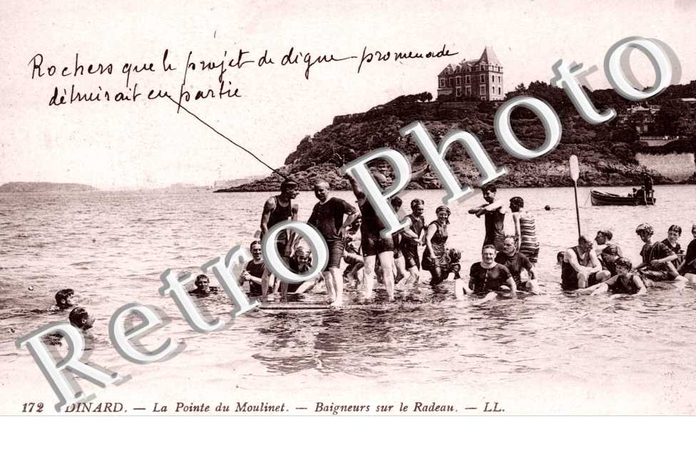 La Pointe du Moulinet - Baigneurs sur le Radeau