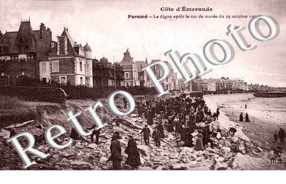 la Digue apres le raz de maree du 29 Octobre 1905