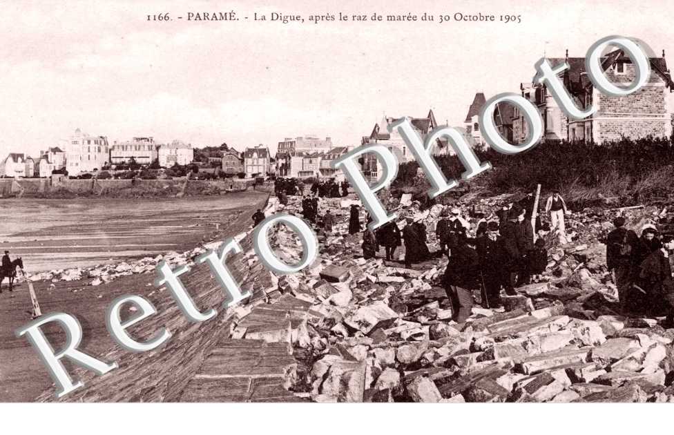 la Digue apres le raz de maree du 30 Octobre 1905