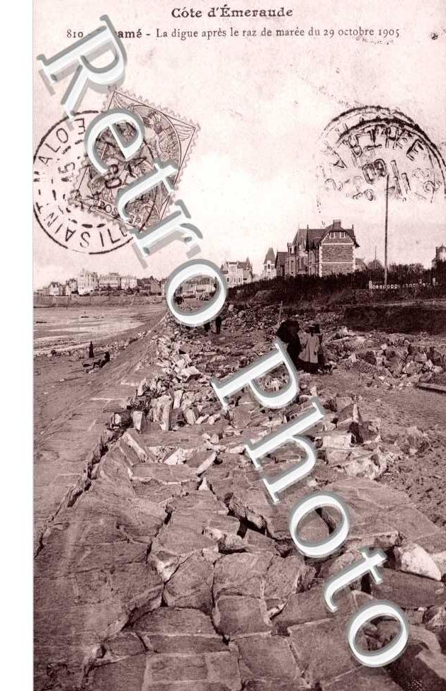La Digue apres le raz de maree du 29 octobre 1905