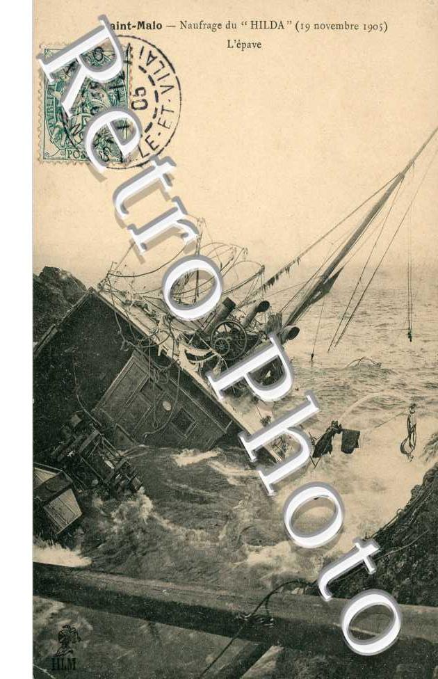 Naufrage du Hilda - 19 novemnbre 1905 - l'epave