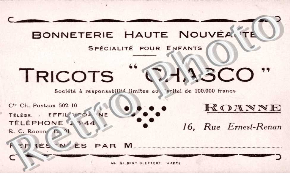 Tricots Chasco - Bonneterie