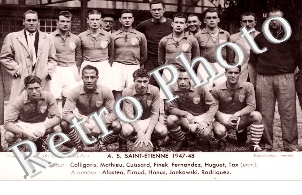 AS saint etienne 1947-48, avec nom des joueurs
