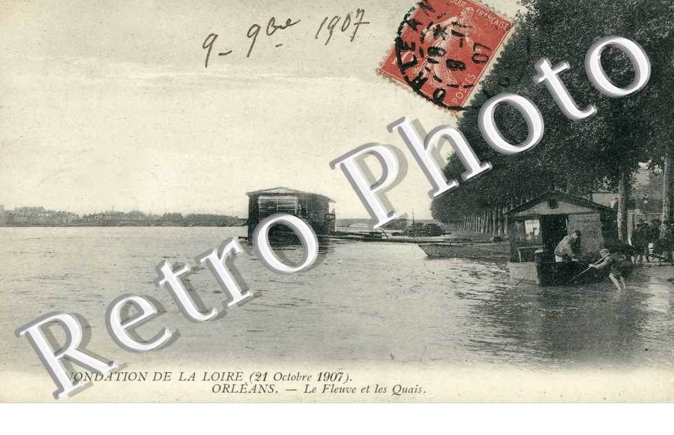 Inondations du 21 Octobre 1907 - Le Fleuve et les Quais
