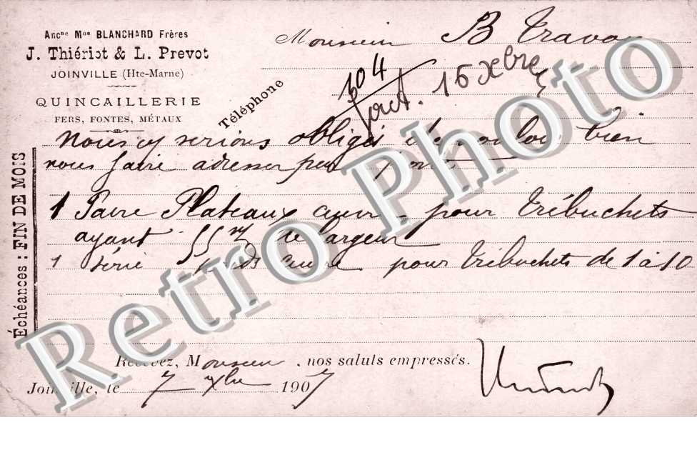 Quincaillerie J. Thierot et l. Prevot
