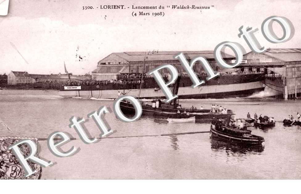 Lancement du Waldeck Rousseau - 4 Mars 1908