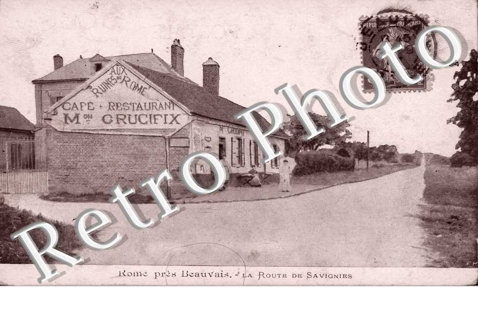 Rome - la Route de Savignies - Cafe Restaurant Crucifix